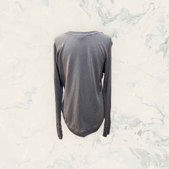 Athleta Athletic Womens RAGLAN Long Sleeve Blue Pullover Sweatshirt SIZE Small - Picture 4 of 11